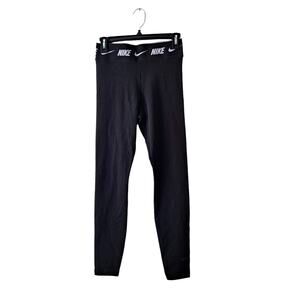Nike Dri - Fit Leggings Black Elastic Waist Pull On Active Workout Size S